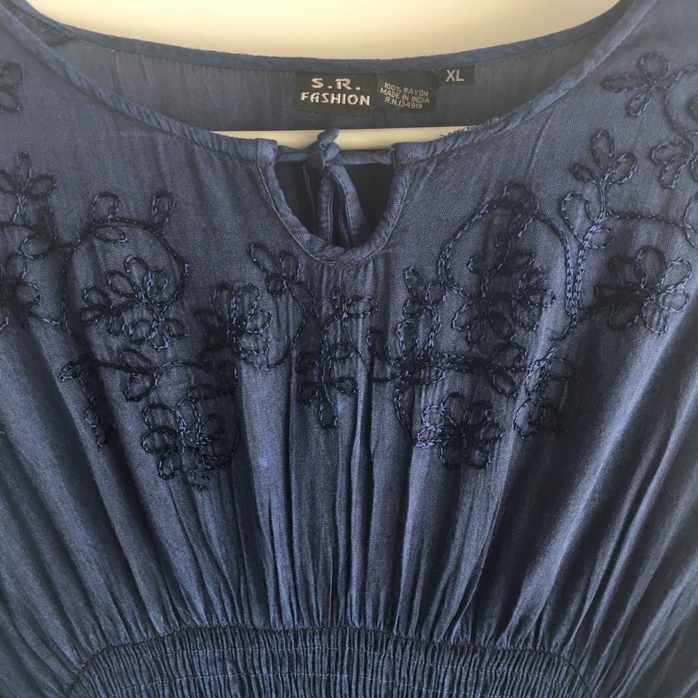 Faux denim dress